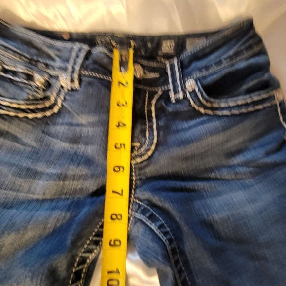 MISS ME jeans size 28 bootleg boot leg rhinestone jeans. - Picture 12 of 14